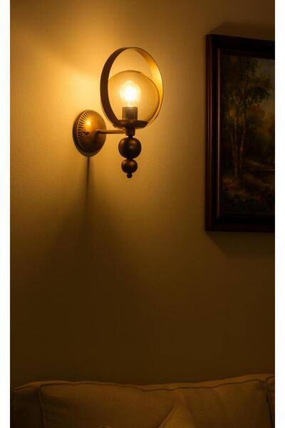 VENON Natural Lighting - Antique Glass Sconce (Glope with Honey Glass)