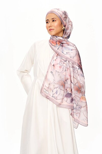 MOISCARF MOJ ANDALUS Refined Jan Jan Chain Patterned Scarf Romantic Powder Pink