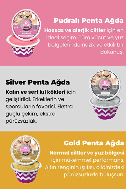 Smoothly Gold Kalıp Soyulabilen Boncuk Penta Ağda 1.5kg Sir Ağda Seti