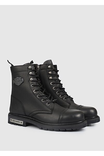 Harley Davidson Ανδρικές δερμάτινες μπότες Colmar Black με στάμπα 025M100553