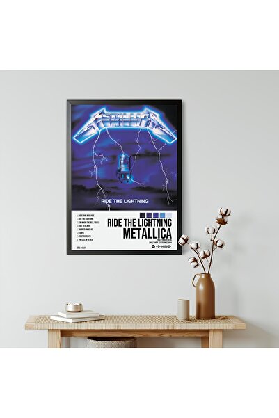 Orendart Metallica - Ride The Lightning Albüm Spotify Çerçeveli Poster Tablo