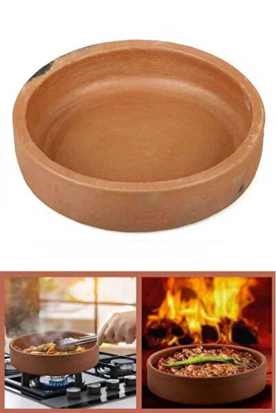 HerşeyTopraktan Toprak El Yapımı Güveç 15 Kişilik Battal Boy Derin Saç Tava 40 Cm
