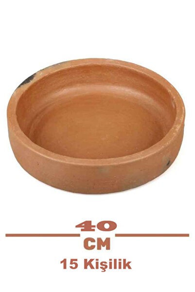 HerşeyTopraktan Toprak El Yapımı Güveç 15 Kişilik Battal Boy Derin Saç Tava 40 Cm