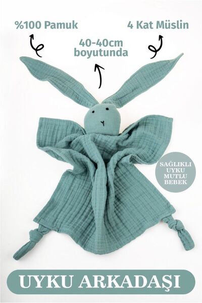 Genel Markalar Colorsofemerald Müslin Uyku Arkadaşı Tavşan