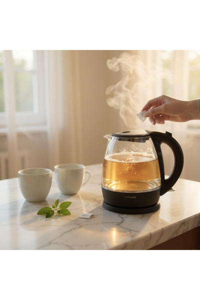 B&D غلاية كهربائية زجاجية من بي آند دي، سعة 1.2 لتر، 2200 واط