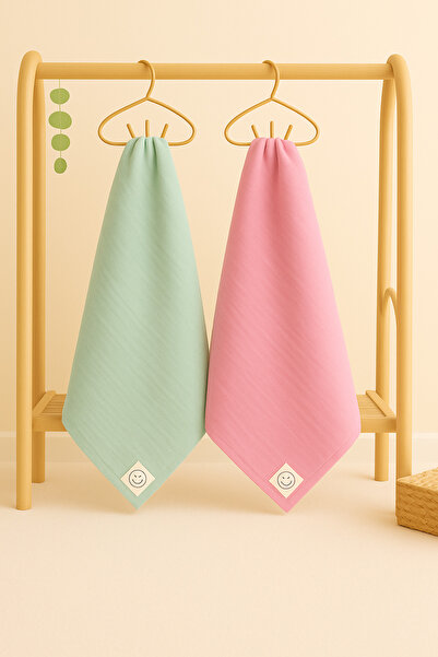 enes baby مجموعة من قطعتين من أغطية الموسلين المصنوعة من القطن بنسبة 100% متع...