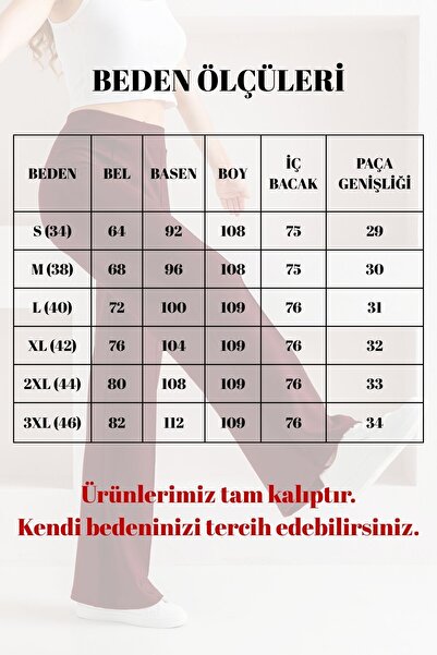 CNRCollection Kadın Bordo Yüksek Bel Toparlayıcı Önü Nervürlü Geniş Kalıp Bol Paça Modal Kumaş Tayt Pantolon