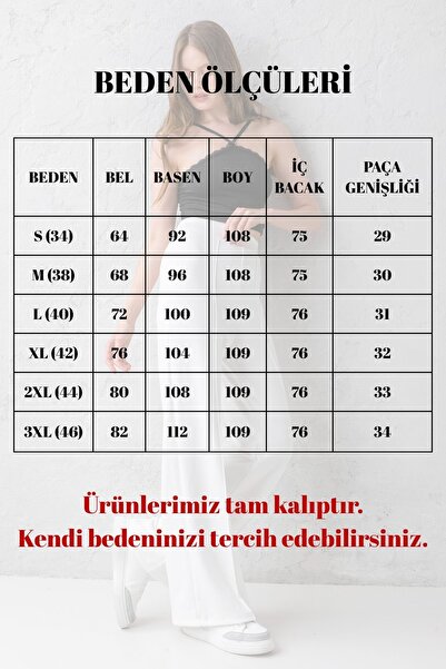 CNRCollection Kadın Beyaz Yüksek Bel Toparlayıcı Önü Nervürlü Geniş Kalıp Bol Paça Modal Kumaş Tayt Pantolon
