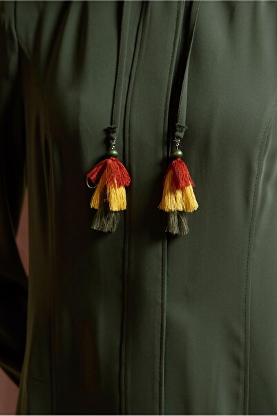 Alvina Embroidery Detailed Collar and Cuffed Shadow 1451