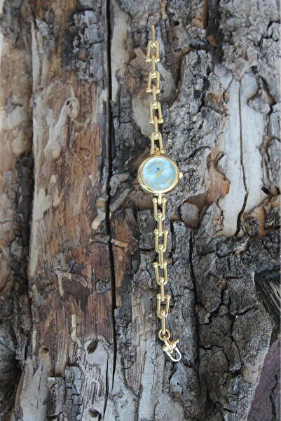 SHINELUC ساعة سيلفا لونا بمينا أزرق بيضاوي للنساء من الفولاذ