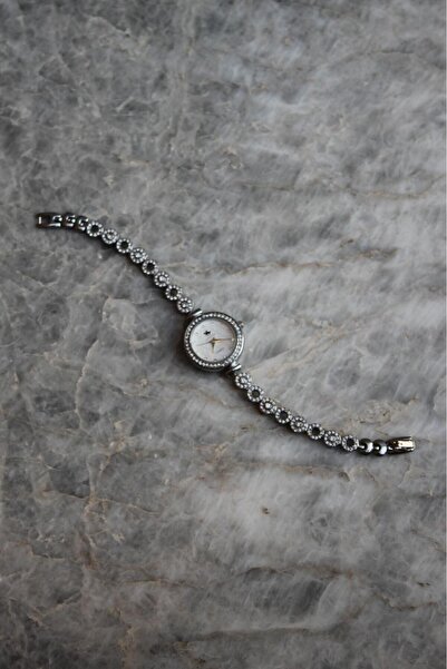 SHINELUC ساعة بيلا روزا بيضاء بيضاوية الشكل للنساء