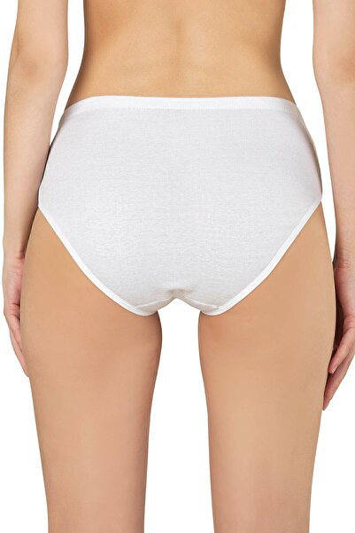 ÖZKAN underwear Özkan 0305 6'lı Paket Kadın Ribana Esnek Pamuklu Yüksek Bel Bato Külot