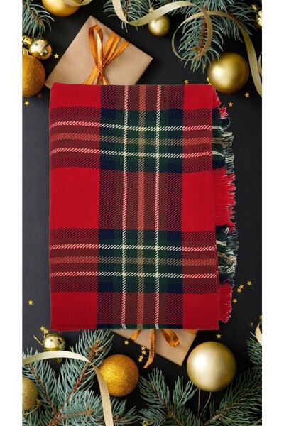 Goldmine Eșarfă de fier cu ciucuri în carouri