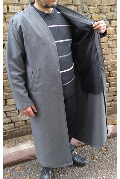 koçaktoptan Cübbe Daily Wear Pocket Lined Snap Fastener