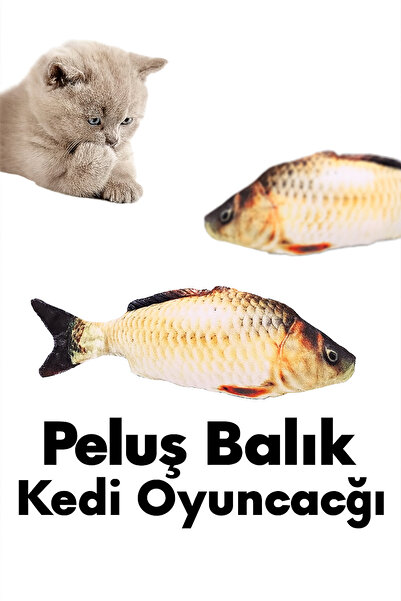 Yenilig Kedi Oyuncağı Peluş Balık – Kediler İçin Gerçekçi ve Eğlenceli Oyun A...