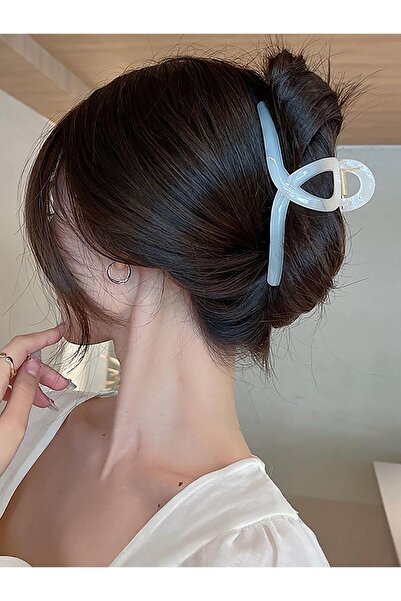 Gunessa مشبك شعر نسائي كبير الحجم ومتين باللون الأبيض