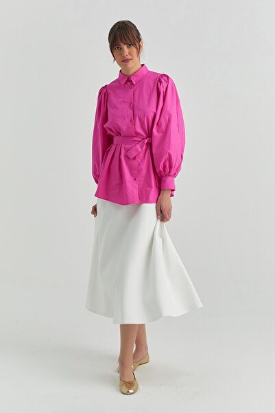 MARKALİSTE Fuchsia Balloon Sleeve Shirt