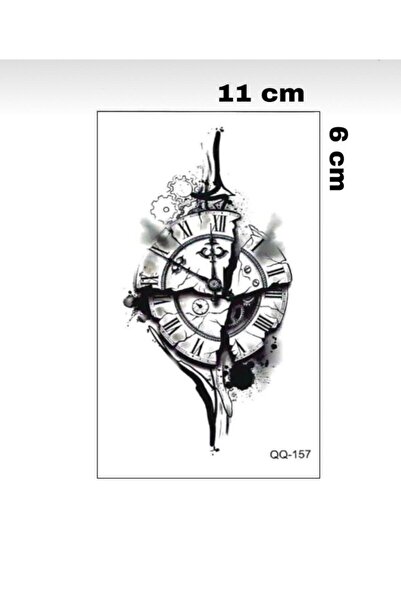 petit bijou Unisex Gerçek Görünümlü Saat Geçici Dövme,kol,boyun,bilek,göğüs Arası Dövmesi