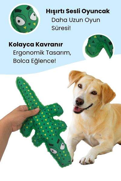 Havhav Plush Crocodile Dog Toy Rustling Sound Dog Activity Toy