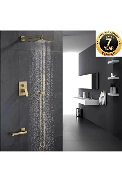 OEM Banyo Duş Seti Ankastre Mat Gold Özel Seri Yeni Model 7 Yıl Garantili Ithal