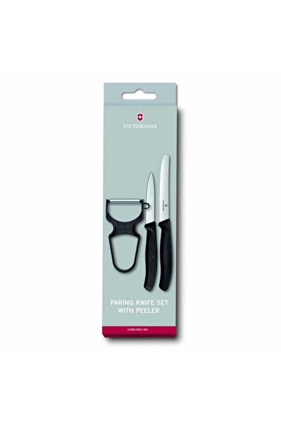 Victorinox Soyma Bıçağı Seti, 3 Parça Siyah
