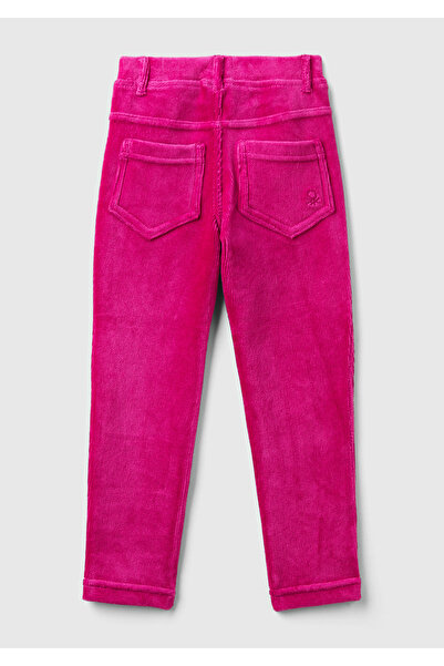 United Colors of Benetton Girl's Pink Corduroy Tights
