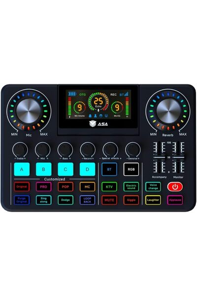 ASA A15 Professional Sound Card with Digital Sound Control and RGB Lighting