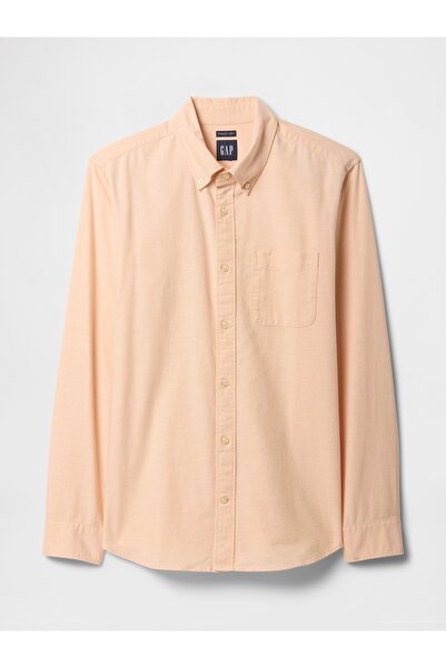 GAP Erkek Turuncu Standart Fit Oxford Gömlek