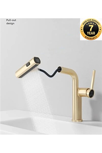 OEM Gold Mat - 3-Function Spiral Dream Waterfall Bathroom Sink Kitchen Faucet