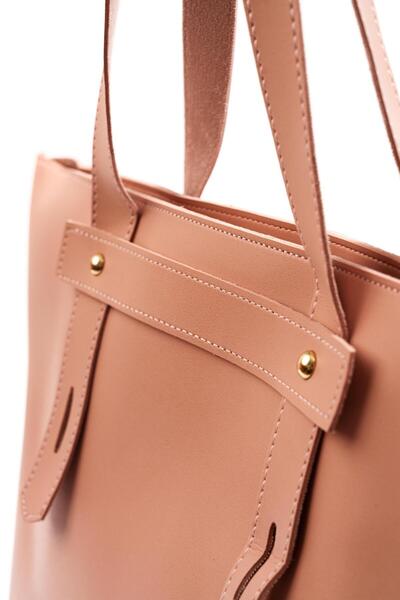 GOYET Powder Colored Cora Shoulder and Hand Zipper Bag