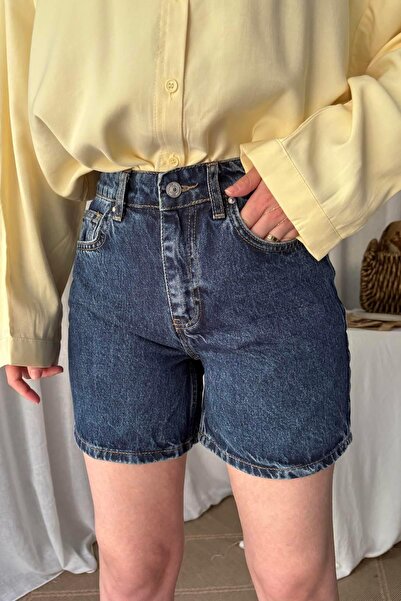 lizge giyim BASİC ORTA BOY KOT ŞORT