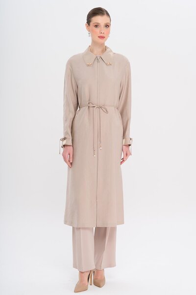 Olcay Kragen mit Perlen, Rüschen, detailliert, ungefüttert, Modal-Mütze, STONE 6751