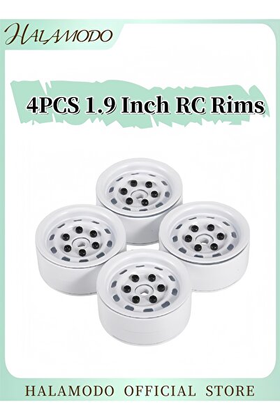 HALAMODO طقم دواليب عجلات مكون من 4 قطع لسيارة RC Rock Crawler 1/10 1RM9524W