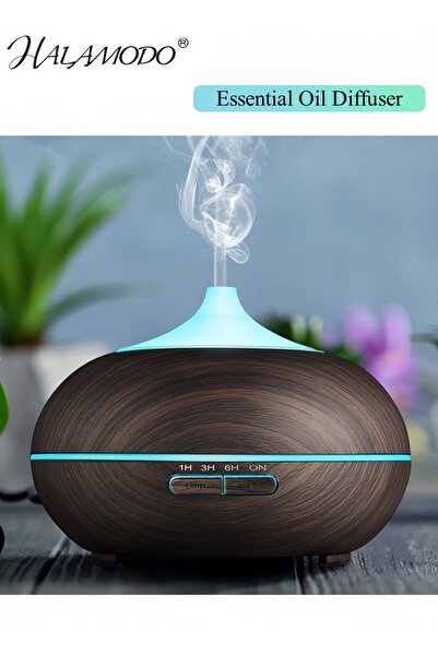 HALAMODO مرطب هواء بالموجات فوق الصوتية 400 مل بني/أزرق