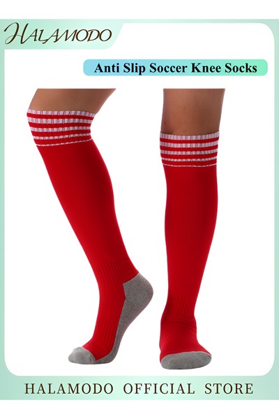 HALAMODO زوج من جوارب كرة القدم فوق الركبة