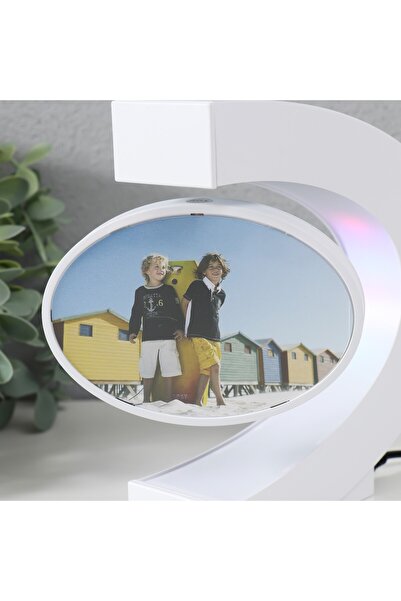 awwaline Magnetic Levitation Photo Frame, awwaline, White, LED Light in C Shape