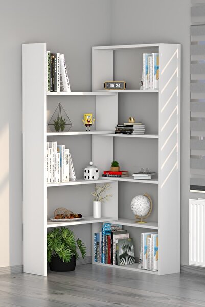 Koordinat Mobilya Star Dekoratif Kitaplık Beyaz