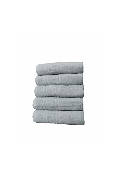 ET Collection Set x 5 towels Greek Border 50x90 Gray, 500 GSM