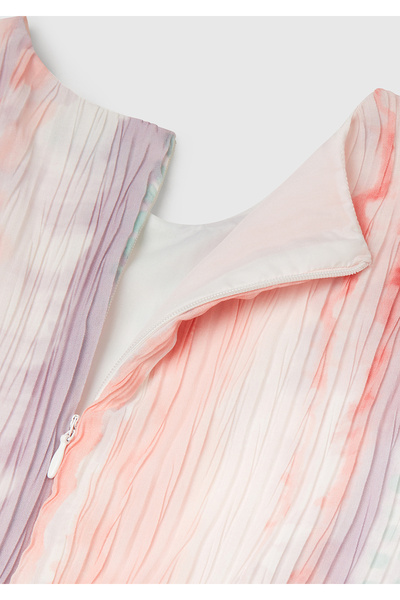 United Colors of Benetton Κοριτσίστικη πολύχρωμη φόρμα με φερμουάρ στην πλάτη με ζώνη και αμάνικη φόρμα