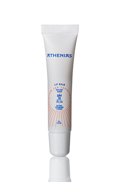 Athenias Lip Balm Anti Chap 15 gr Spf15 Organik Çilek Aromalı Dudak Bakımı Ça...