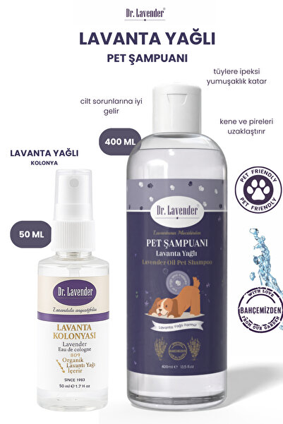 Dr.Lavender Kene Pire Önleyici Köpek Şampuanı 400 ml Pet Şampuanı + 45 ml Lav...