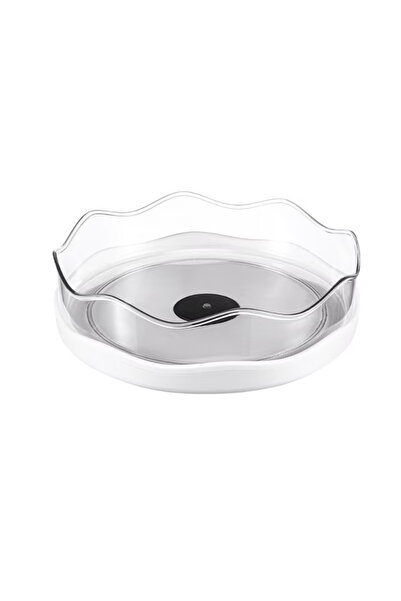 awwaline Tavă organizatoare rotativă pentru frigider sau dulap, awwaline, alb, 27 cm, rotație 360 ​​de grade