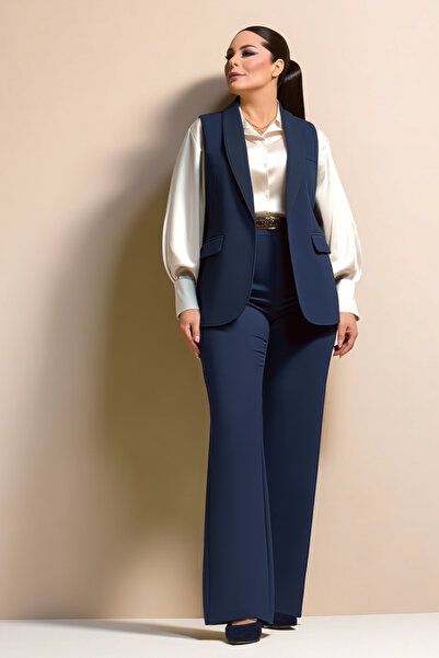 Hanezza Büyük Beden Kadın Siyah Casual -ofis Kombini | Şıklık Ve Rahatlık Bir Arada