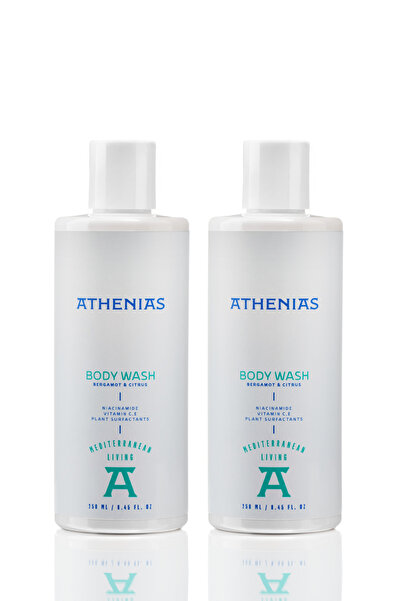 2'li Athenias Niacinamide, E Ve C Vitamini İçeren Duş Jeli 250 ml SLS İçermeyen Nemlendirici