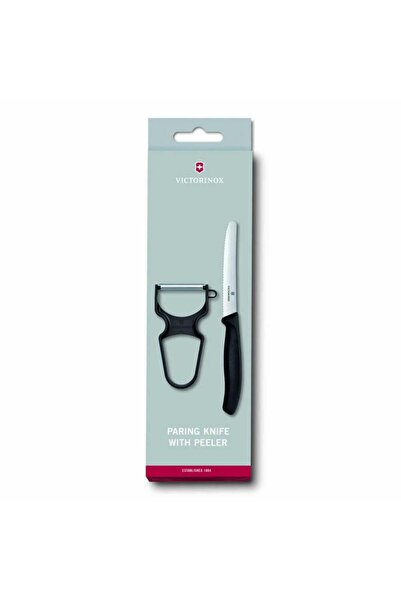 Victorinox 6.7113.23 Soyacak ve Sofra Bıçağı Seti, 2li Set Siyah