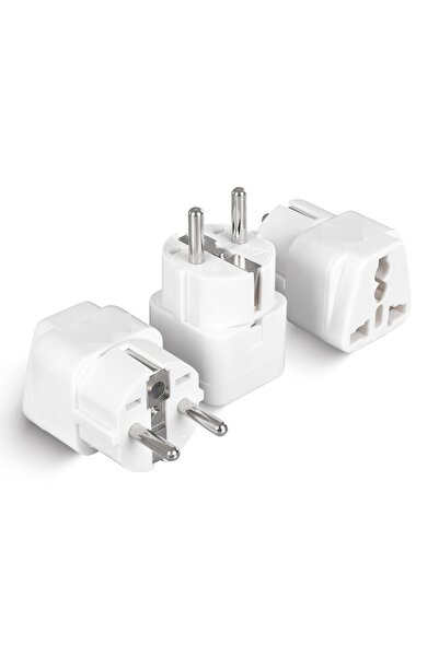 Derwell Universal Çevirici Priz Amerikan Fiş Amerikan Ingiliz Çin Fişlerini Türkiye Standartlarına Çevirir
