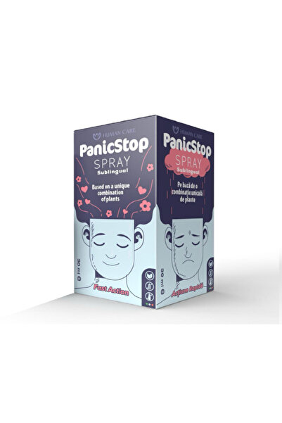 Human Care Panic Stop spray sublingual 30ml, gestionarea stresului emotional si reducerea stresului oxidativ