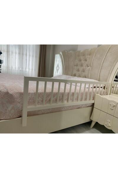 ATA-MER WOOD PRODUCTS Karyola 150x50 Beyaz Bariyer - Hemnes Karyola Uyumlu Ge...