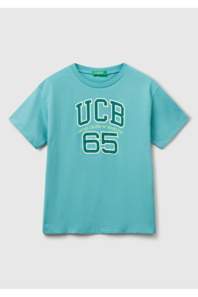 United Colors of Benetton Μπλουζάκι με λογότυπο Boy Mint Green Benetton