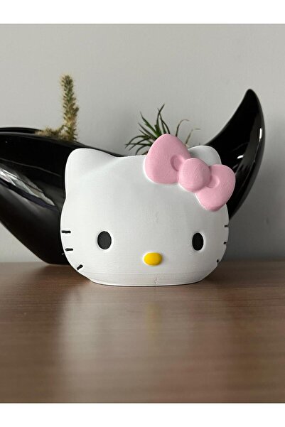 huni Hello Kitty Kalemlik Kutusu El Boyaması Masaüstü Organizer